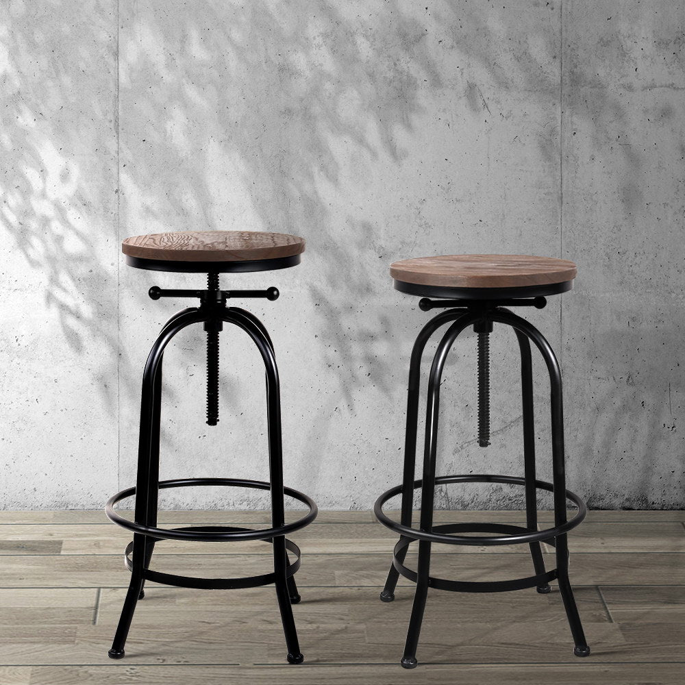 Adjustable Artiss Bar Stools Wood