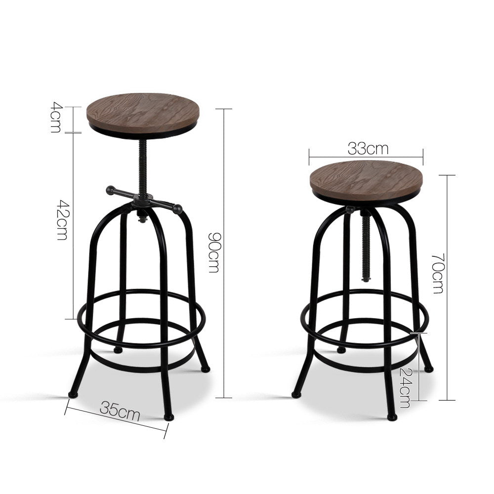 Adjustable Artiss Bar Stools Wood