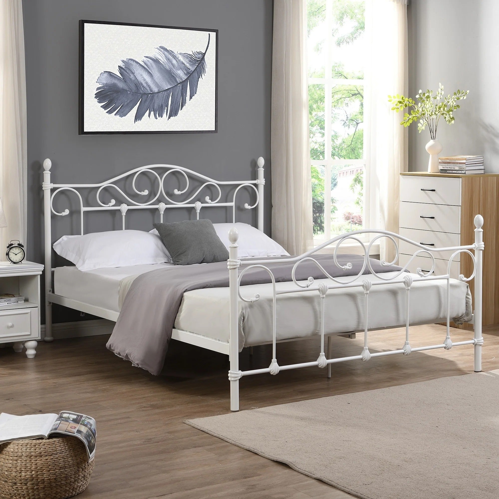 Adrain Metal Bed, Queen
